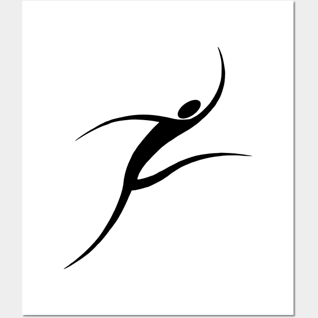 Dancer silhouette Wall Art by ezioman